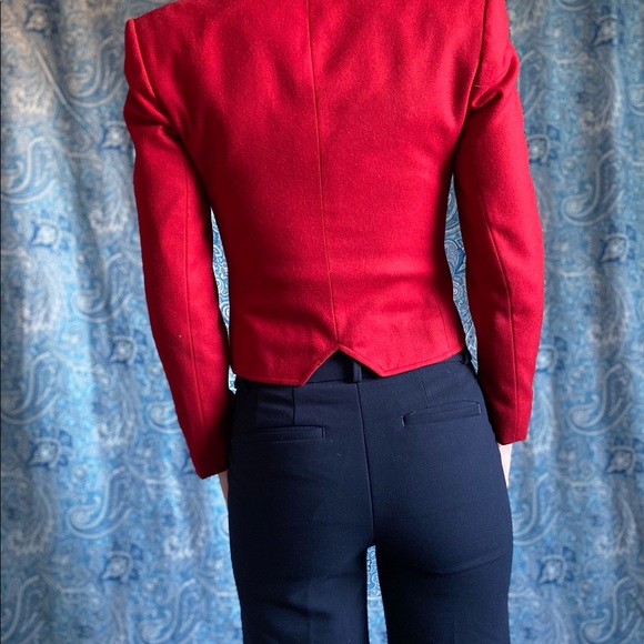 Vintage Pendleton blazer red cropped button down wool - Picture 9 of 11